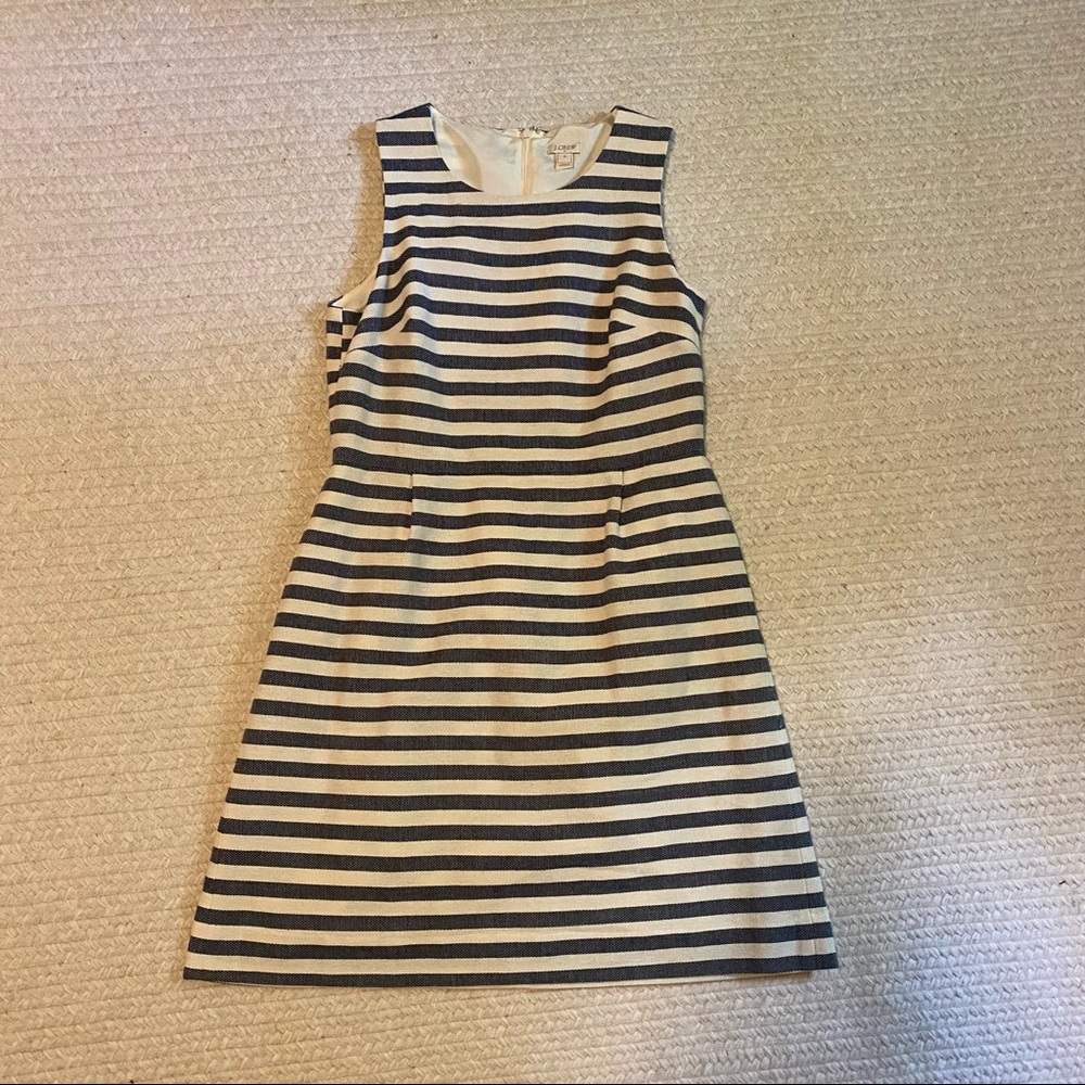 J. Crew sleeveless striped sheath dress